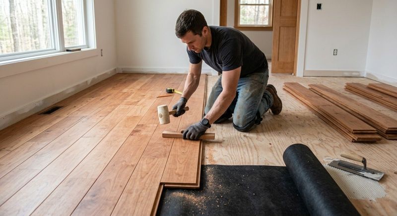 Cherry Floor Installation in Olney, MD