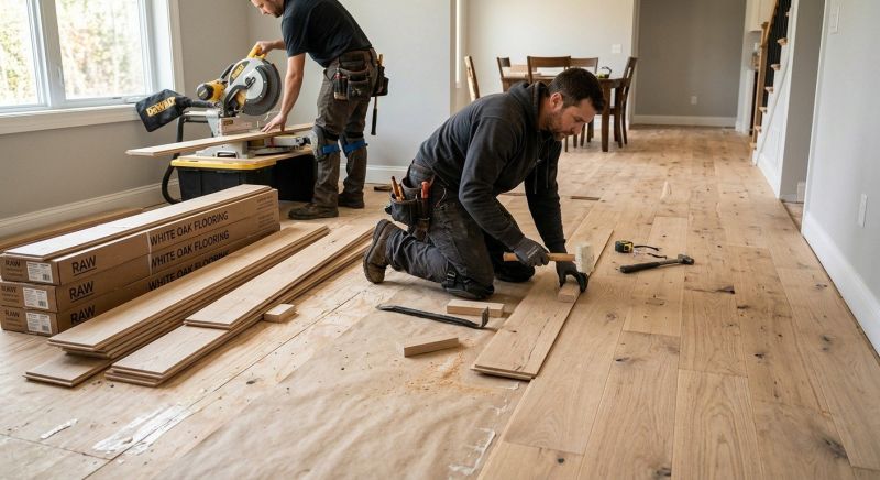 White Oak Floor Installation in Crofton, MD